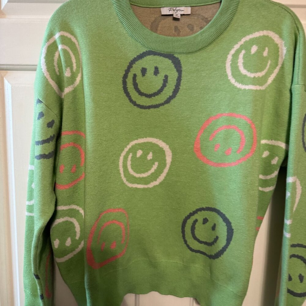 POLOGRAM WOMENS SMILEY SWEATER SIZE MED